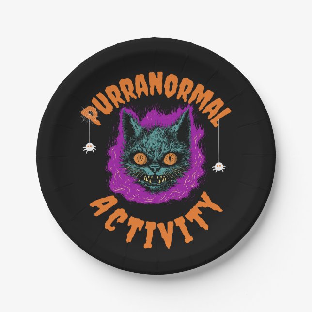 Plato De Papel 🎃 Fiesta Purranormal! 🕸️ (Anverso)