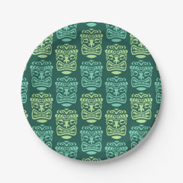 Plato De Papel Fiesta Retro Tiki Beach