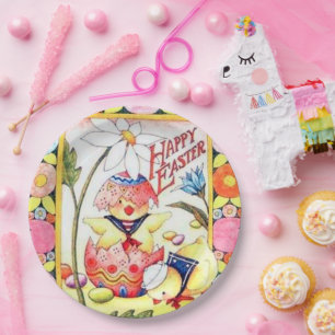 Plato De Papel fiesta retro vintage lindo