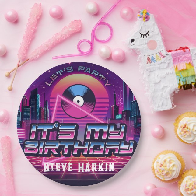 Plato De Papel Fiesta Rockin Vaporwave (Fiesta)