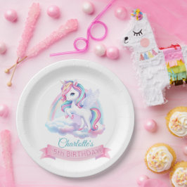 Plato De Papel Fiesta Se sienta a una mágica fiesta de cumpleaños