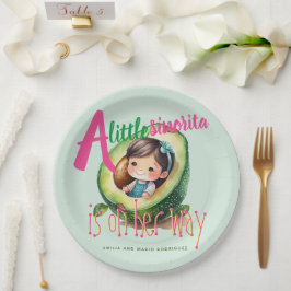 Plato De Papel Fiesta Sinorita Baby Shower Partyware