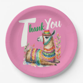 Plato De Papel Fiesta Sinorita Baby Shower Partyware Llama