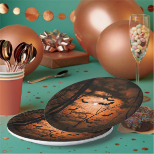 Plato De Papel Fiesta Spooktacular Full Moon Costume