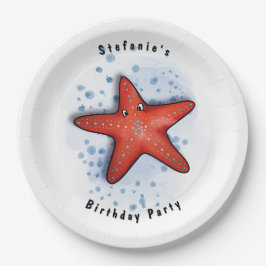 Plato De Papel Fiesta Starfish