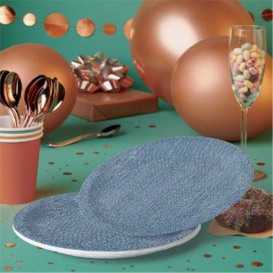 Plato De Papel Fiesta Supply Blue Jean Denim