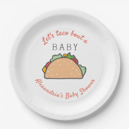 Plato De Papel Fiesta temática Taco Bout un Baby Shower