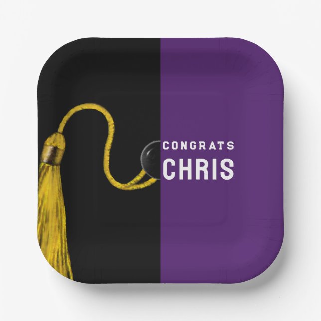 Plato De Papel Fiesta único de calificaciones (Anverso)