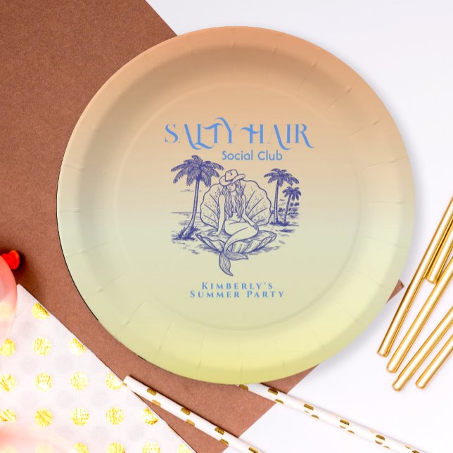 Plato De Papel Fiesta veraniego de sirvienta dorada (Subido por el creador)