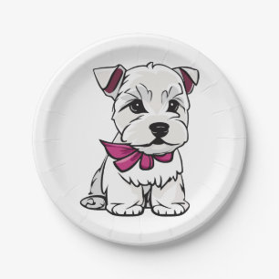 Plato De Papel Fiesta Westie