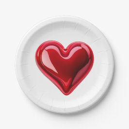 Plato De Papel Fiestas de amor