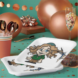 Plato De Papel Fiestas de artesanías Suministros de papel de mesa