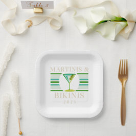 Plato De Papel Fiestas de Despedida de Soltera Retro 2025 – Marti