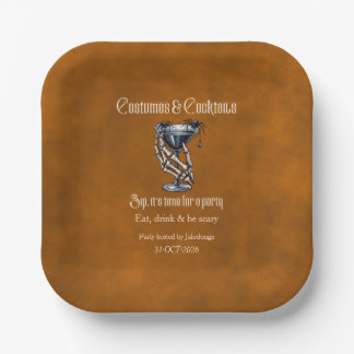 Plato De Papel Fiestas de Halloween de disfraces espeluznantes y 