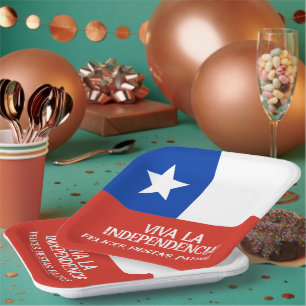 Plato De Papel Fiestas Patrias Día de la Independencia Bandera de