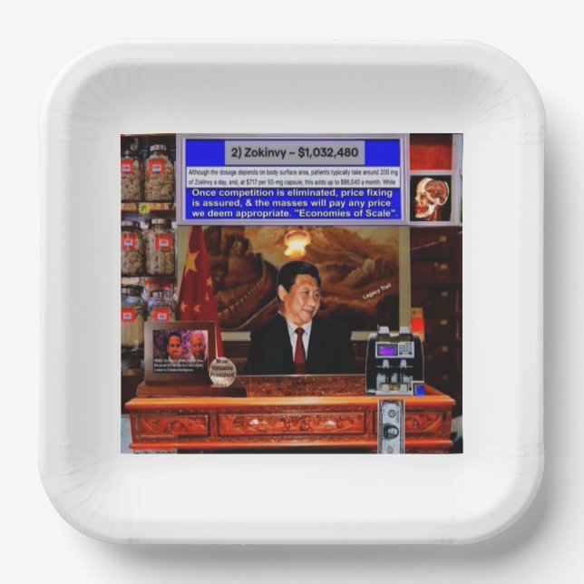 Plato De Papel fijación de precios (Anverso)