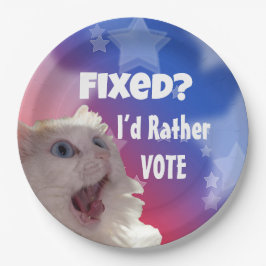 Plato De Papel ¿Fijo? Prefiero votar