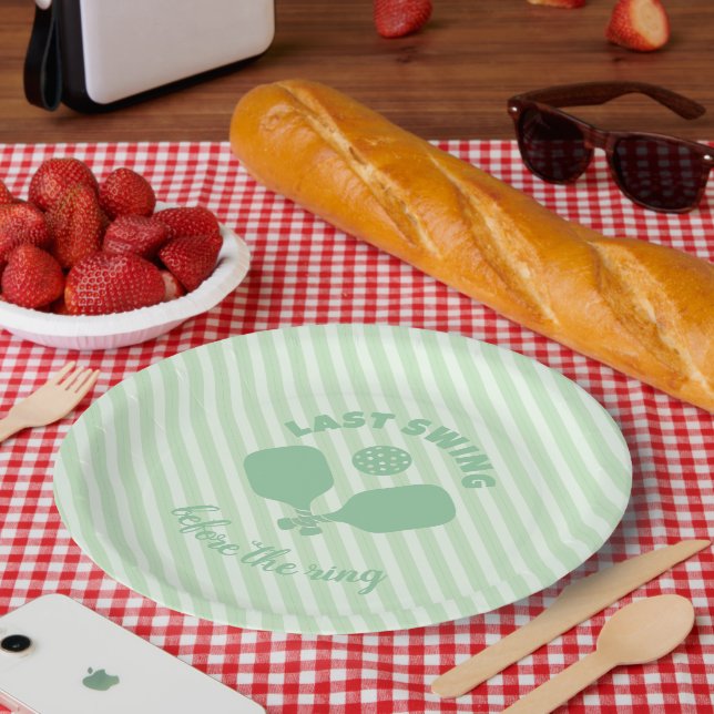 Plato De Papel Fin de semana de soltera de Pickleball (Picnic)