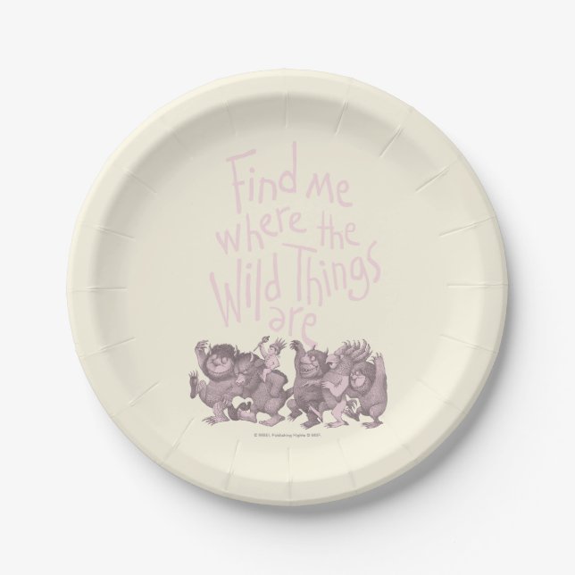 Plato De Papel Find Me Where the Wild Things Are (Anverso)