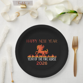 Plato De Papel Fire Horse Paper Plate