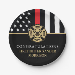 Plato De Papel Firefighter Retirement Fire Department Party