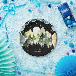 Plato De Papel Firefly Forest Woodland Birday
