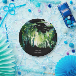 Plato De Papel Firefly Glow Woodland Birday