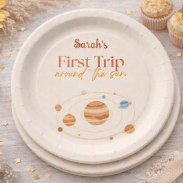 Plato De Papel First Trip Around The Sun Boho Photo 1st Birthday