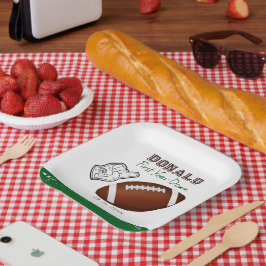 Plato De Papel First Year Down Football Birthday