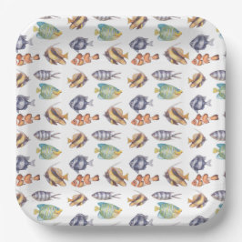 Plato De Papel Fish Fishing Paper Plates