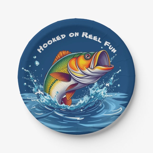 Plato De Papel Fish-Hooked on Reel Fun (Anverso)