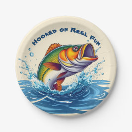 Plato De Papel Fish-Hooked on Reel Fun