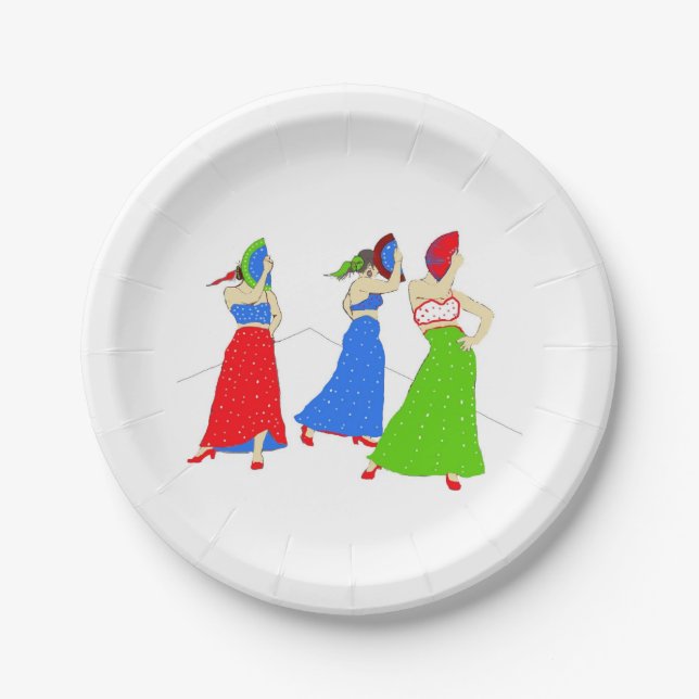 Plato De Papel Flamenco (Anverso)