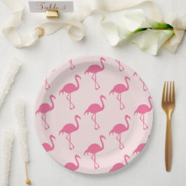 Plato De Papel Flamencos rosados