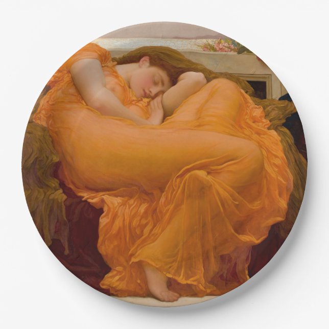 Plato De Papel Flaming June (por Frederic Leighton) (Anverso)