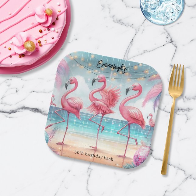 Plato De Papel Flamingo Dance and Birthday Celebration Fiesta (Subido por el creador)