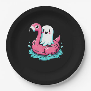 Plato De Papel Flamingo Funny Spooky Summer Summerween