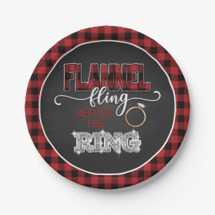 Plato De Papel Flannel volando delante de la placa de anillo - Ro