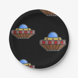 Plato De Papel Flaufo en negro espacial