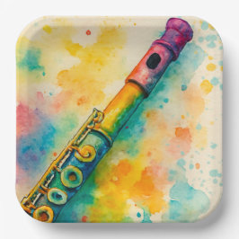 Plato De Papel Flauta acuática vibrante