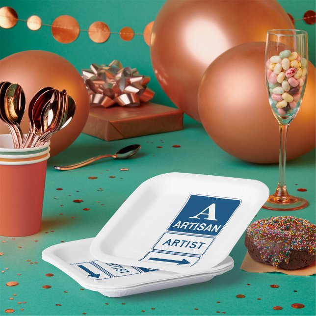 Plato De Papel Flecha de dirección de Rótulo de estudio de artist (Subido por el creador)