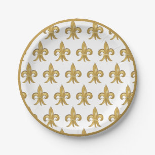Plato De Papel Fleur de lis