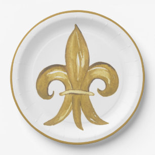 Plato De Papel Fleur de lis