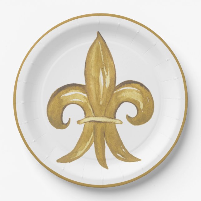 Plato De Papel Fleur de lis (Anverso)