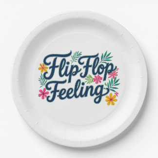 Plato De Papel Flip Flop Sensación I