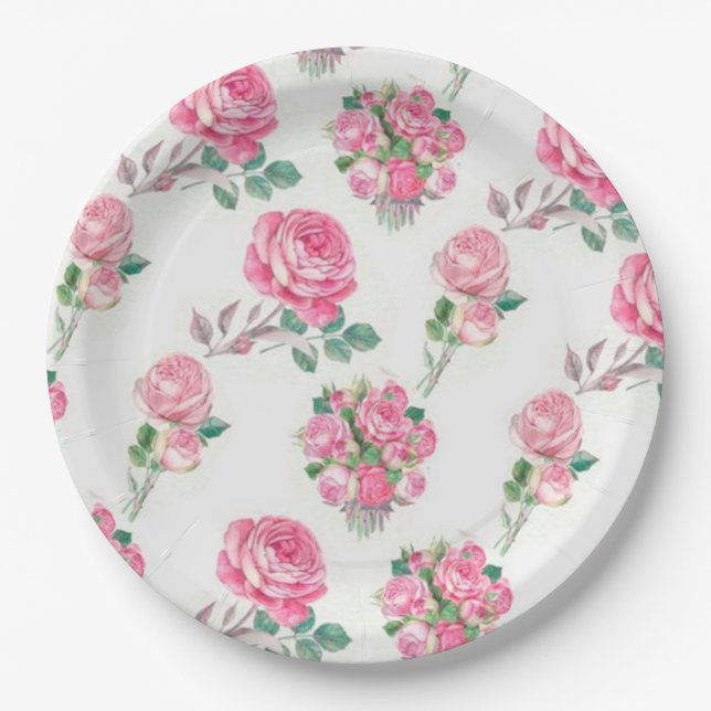 Plato De Papel Flor (Anverso)