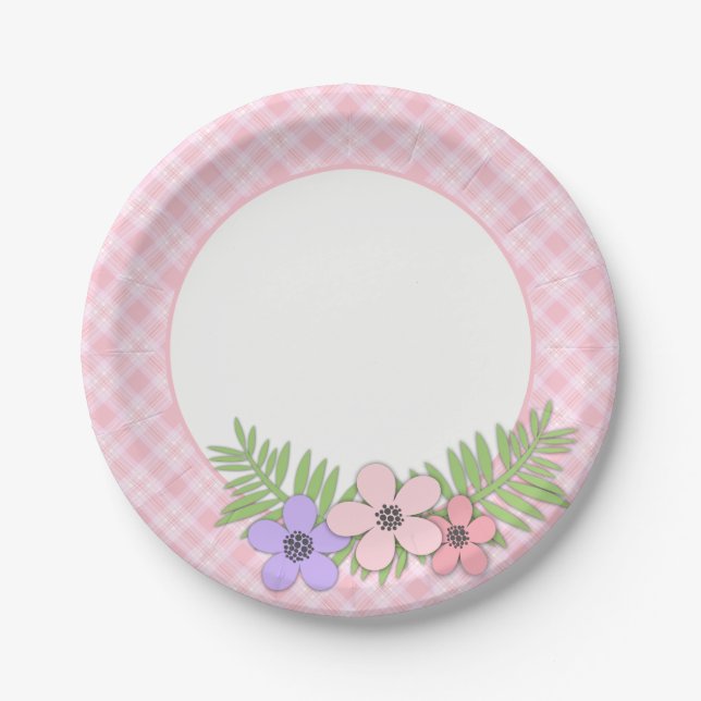 Plato De Papel Flor (Anverso)
