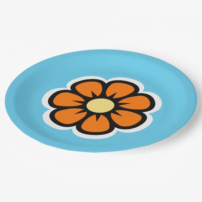 Plato De Papel Flor (Angular)