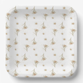 Plato De Papel Flor alpina Edelweiss