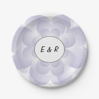 Plato De Papel Flor cardíaca de lavanda